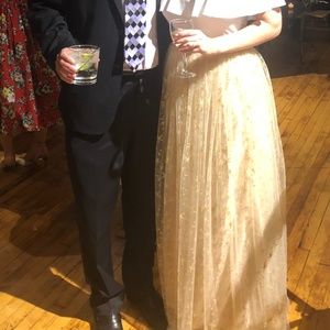 Joanna August Gold Star Tulle Skirt M